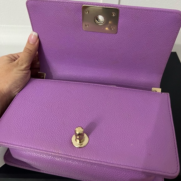 💜 Caviar Quilted Small Boy Flap Violet💜 - Picture 5 of 6